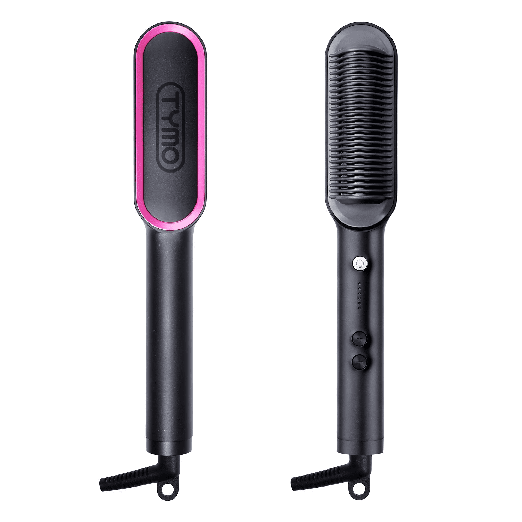 TYMO Ring Ceramic Hair Straightening Brush with Anti-Scald Design-HC100.BK