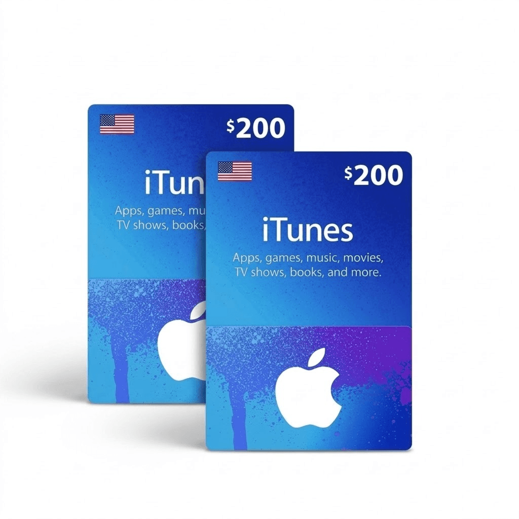 iTunes Gift Card 200 USD-2 Pieces (For USA Account)