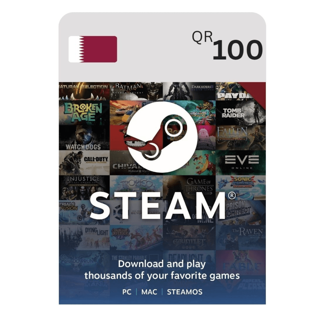 Steam Digital Gift Card – 100 QAR (Qatar)
