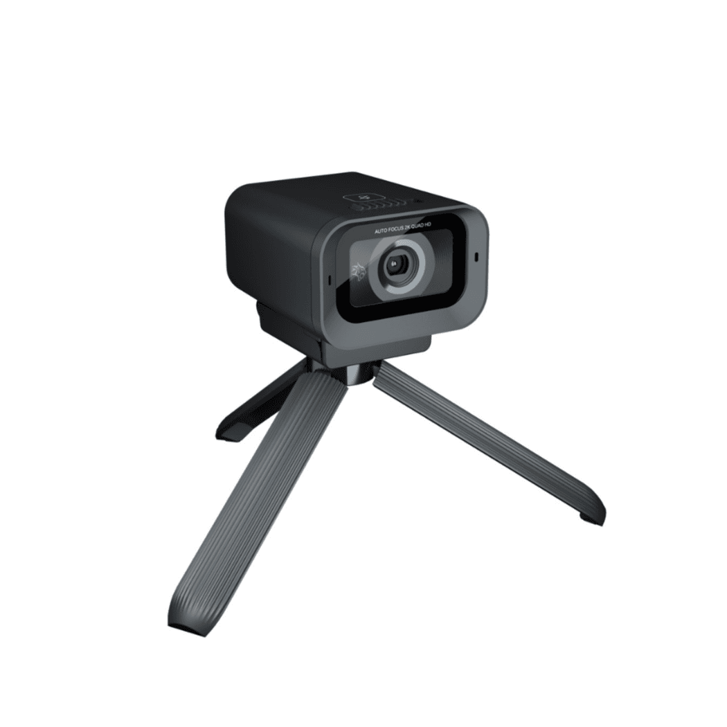 Porodo Gaming 2K QHD 30FPS Auto Focus Webcam with Mic & Tripod