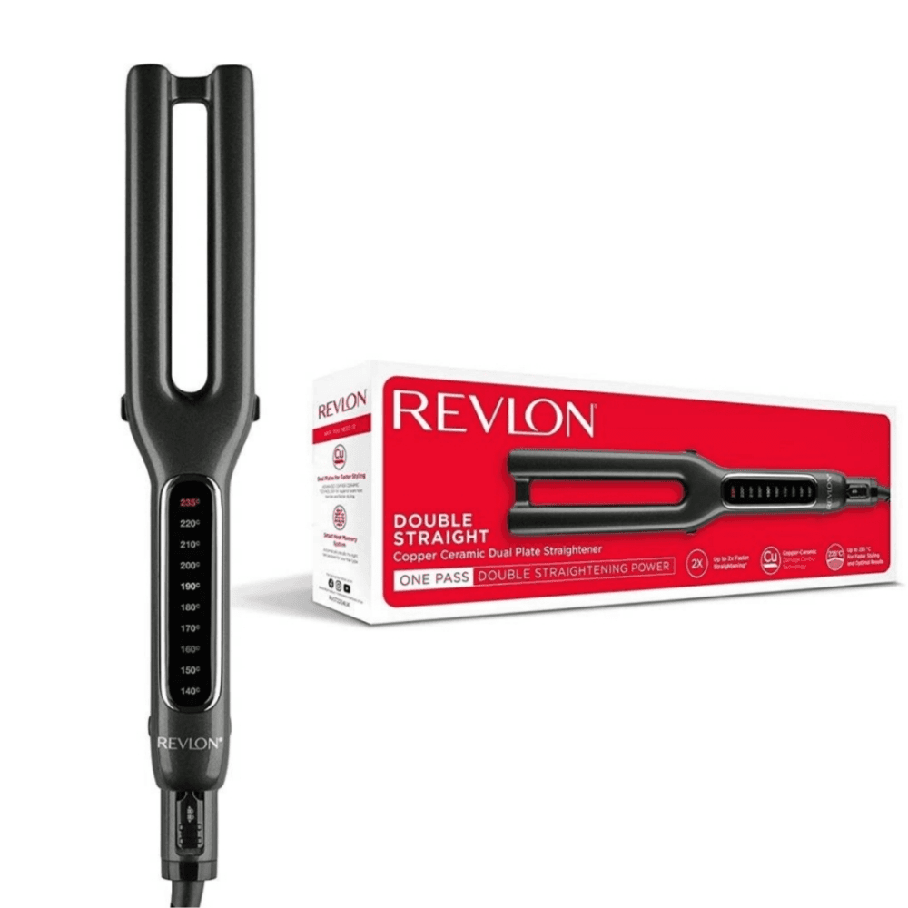 Revlon Double Straight Hair Straightener 235°C – Black