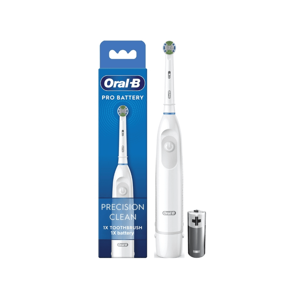 Oral-B PRO Battery Powered Precision Clean Toothbrush – White