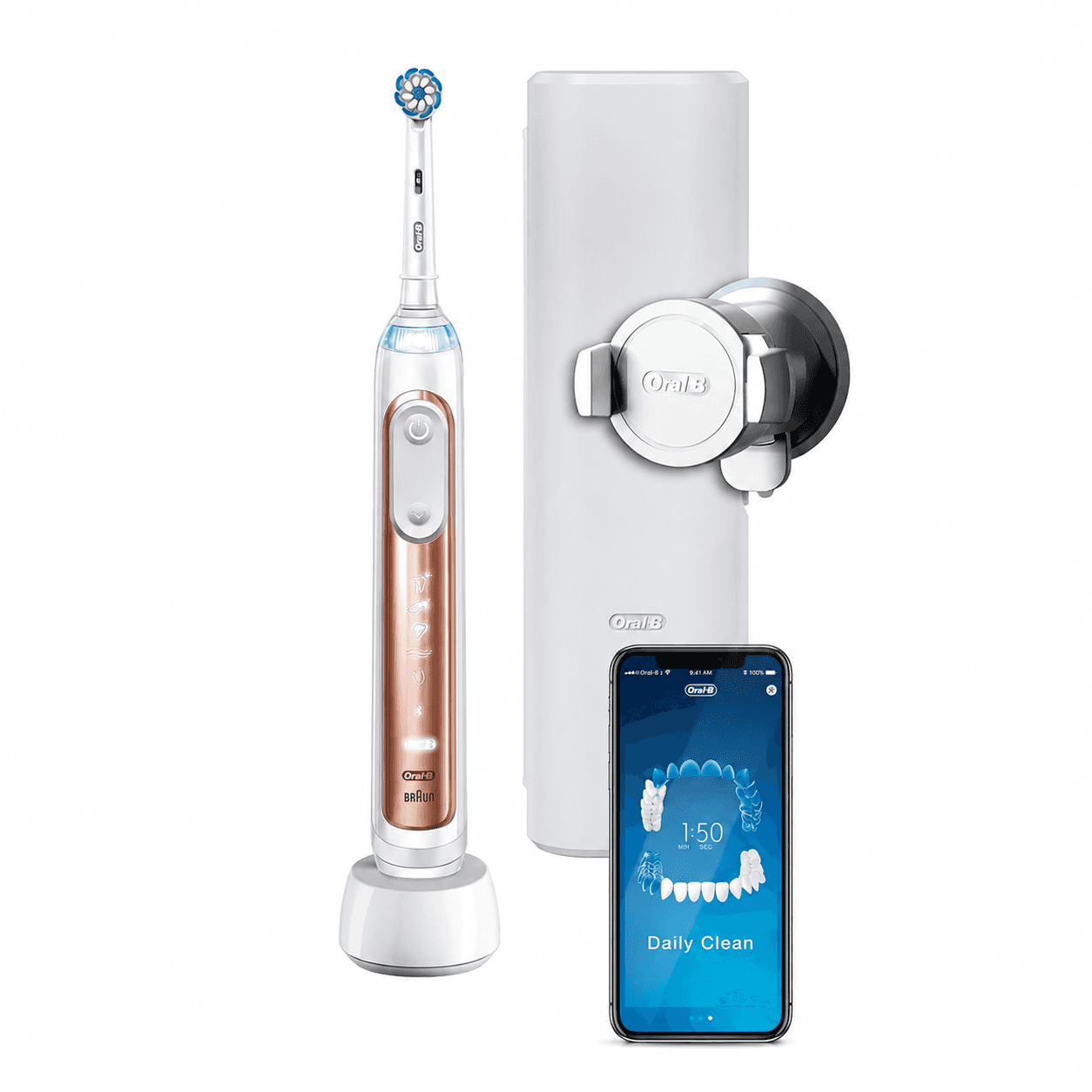 Electric Toothbrush With Artificial Intelligence (Rose Gold) - Oral-B