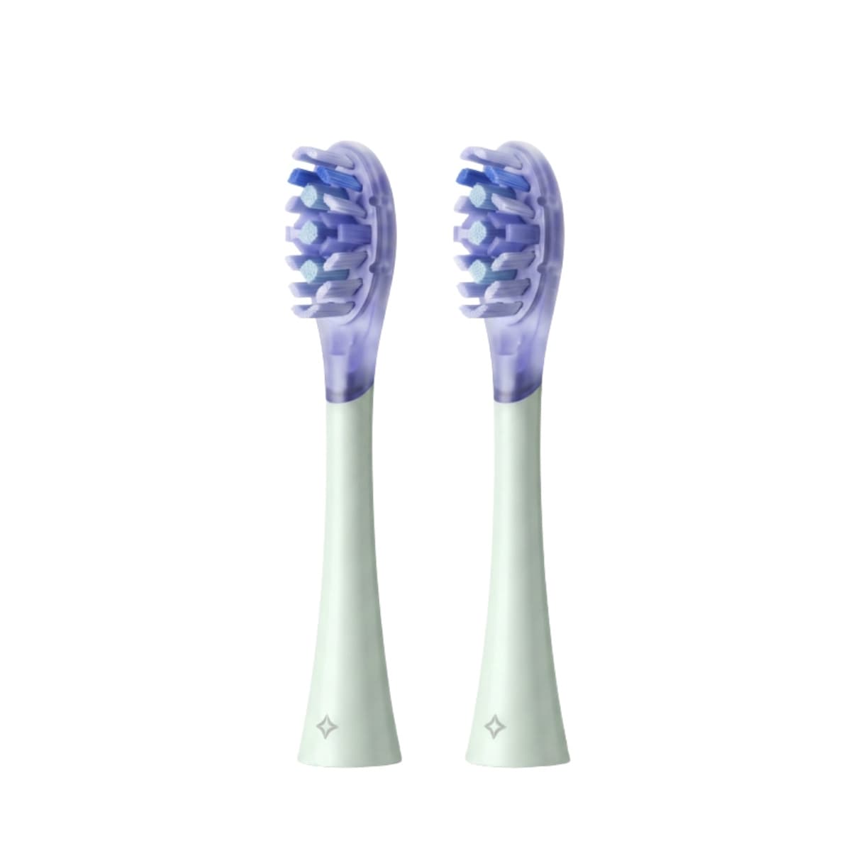 Oclean Ultra White UW01 Replacement Brush Heads 2-Pack with Tongue Cleaner - Green