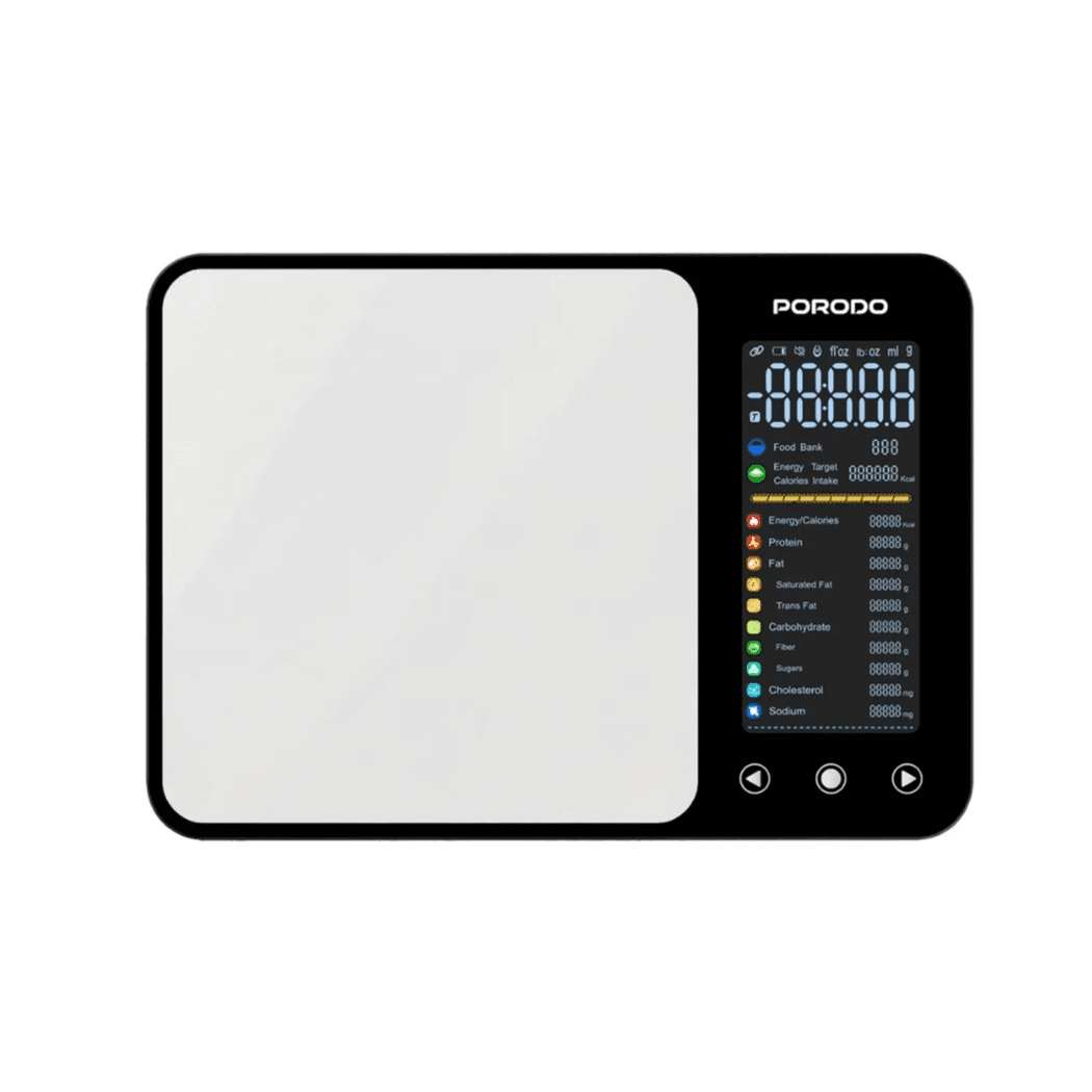 Porodo Kalio Smart Kitchen Scale with Nutrition Calculator & Measuring Tape